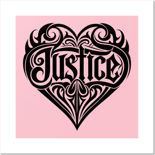 Justice Heart Posters and Art